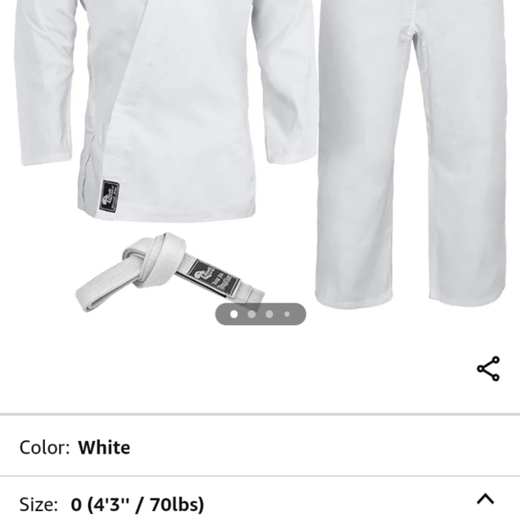 Hawk Sports size 0 white Gi EUC, complete set - Picture 2 of 10